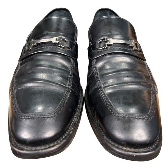 Vintage Salvatore Ferragamo Bentley Black Double Gancini Loafer Size 9.5 D main image 8